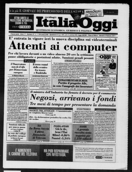 Italia oggi : quotidiano di economia finanza e politica